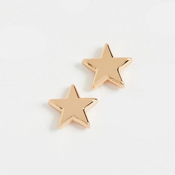 Lele Sadoughi Ashford Star Stud Earrings Gold 14k Gold Plated - Picture 6 of 8
